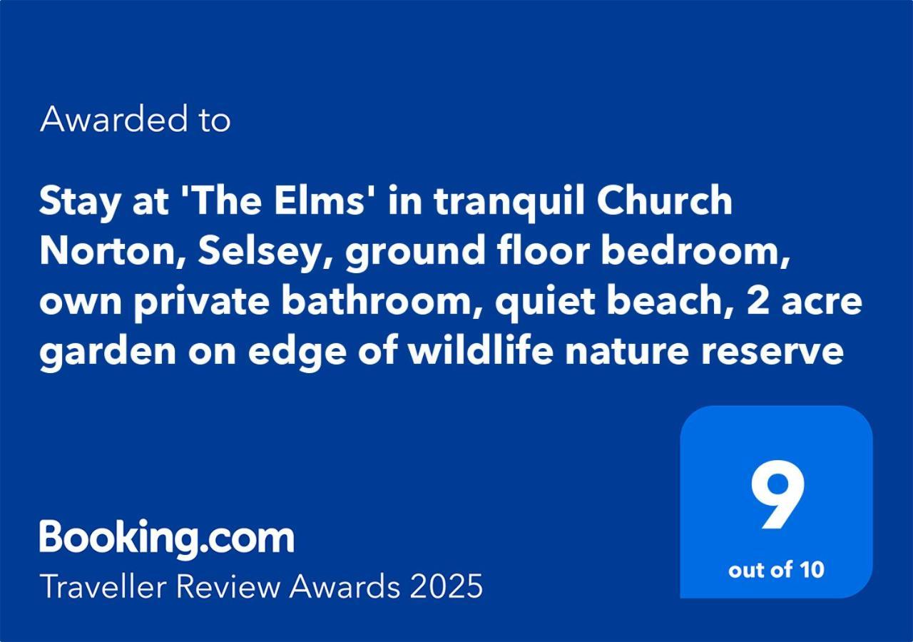 Stay At 'The Elms' In Tranquil Church Norton, Selsey - Ground Floor Bedroom, Own Private Bathroom, Quiet Beach, 2 Acre Garden By The Sea, On Edge Of Wildlife Nature Reserve Exteriör bild